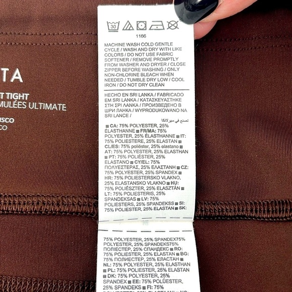 Athleta Ultimate Stash Craft Toasted Brown Colorblock 7/8 Tight Leggings Size XS - Picture 13 of 14